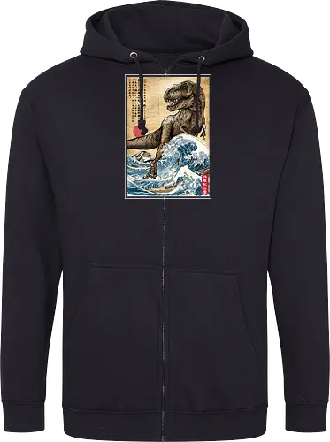 T-Rex in Japan woodblock