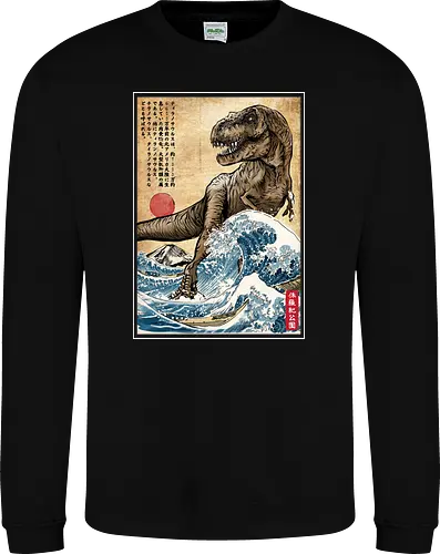 T-Rex in Japan woodblock