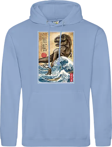 T-Rex in Japan woodblock