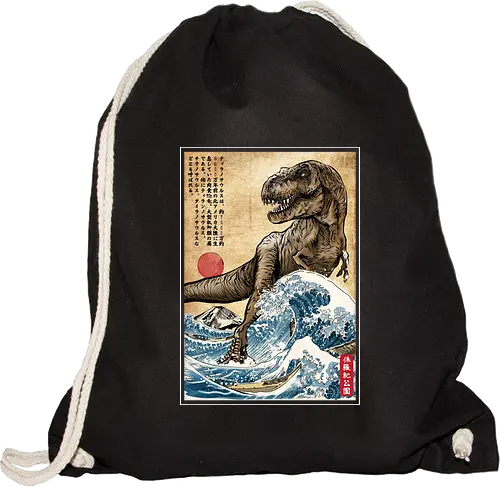 T-Rex in Japan woodblock