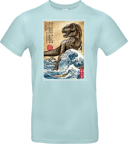 T-Rex in Japan woodblock