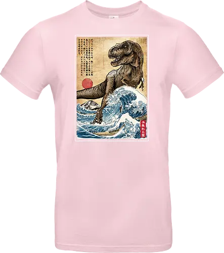 T-Rex in Japan woodblock