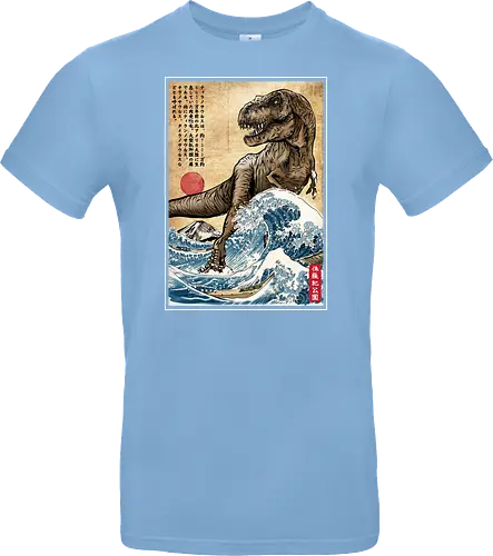 T-Rex in Japan woodblock