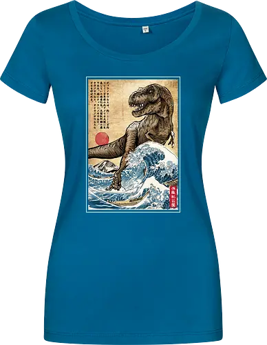 T-Rex in Japan woodblock