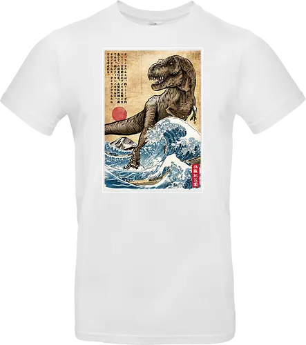 T-Rex in Japan woodblock