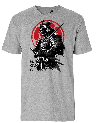 Samurai clan Oda - japan, samurai, sumi-e, Japanese culture - Fairtrade T-Shirt