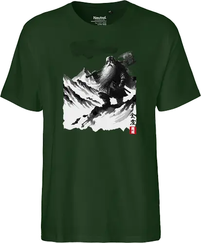The dwarf's journey - dwarf, zwerg, Fellowship, ring, sumi-e - Fairtrade T-Shirt