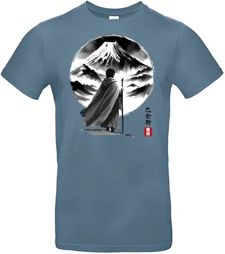 The halfling's journey - hobbit, Fellowship, ring, sumi-e - Standard T-Shirt