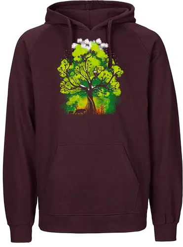 Seasons of Sunshine - nature, tree, bär, owl, eule, br - Fairtrade Hoodie