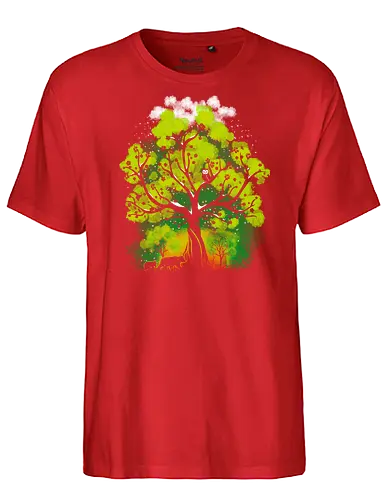Seasons of Sunshine - nature, tree, bär, owl, eule, br - Fairtrade T-Shirt