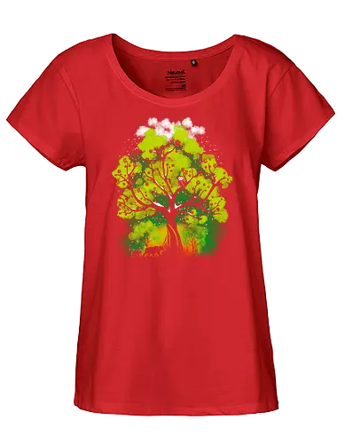 Seasons of Sunshine - nature, tree, bär, owl, eule, br - Fairtrade Girl Shirt