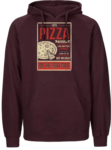 Vote Pizza - vote, wahlen, politik, käse, essen - Fairtrade Hoodie