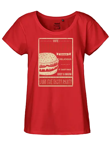 Tasty Party - burger - Fairtrade Girl Shirt