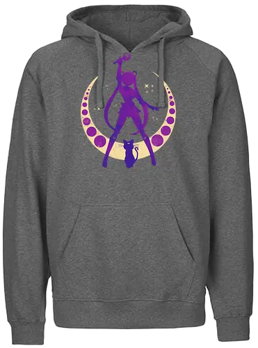 Champion of Justice - sailor, moon, cat, bunny, girl, moonstone, anime, manga, tuxedo - Fairtrade Hoodie