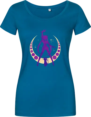 Champion of Justice - sailor, moon, cat, bunny, girl, moonstone, anime, manga, tuxedo - Women T-Shirt