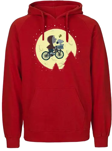 Friends to the End - extraterrestrial, bike, moon, nuts, charlie, p - Fairtrade Hoodie