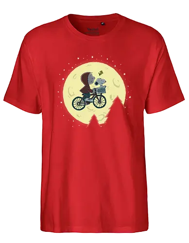 Friends to the End - extraterrestrial, bike, moon, nuts, charlie, p - Fairtrade T-Shirt
