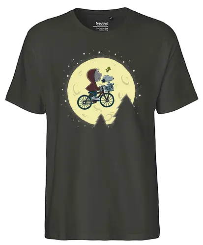 Friends to the End - extraterrestrial, bike, moon, nuts, charlie, p - Fairtrade T-Shirt