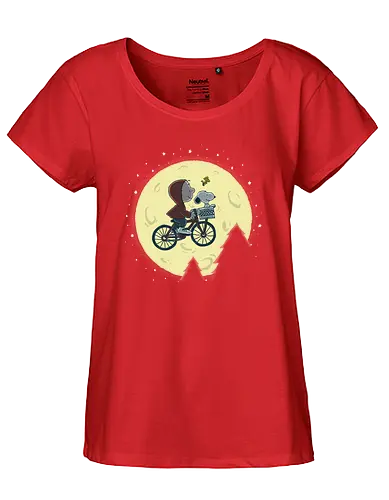Friends to the End - extraterrestrial, bike, moon, nuts, charlie, p - Fairtrade Girl Shirt