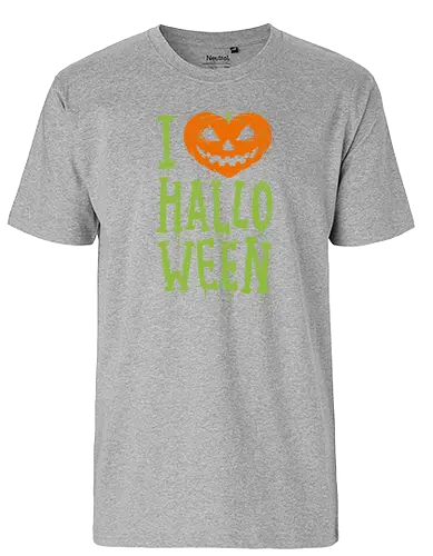 Halloween Love - halloween, pumpkin, kürbis, horror, spooky, gruselwusel, grusel - Fairtrade T-Shirt