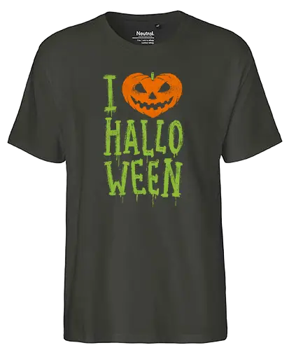 Halloween Love - halloween, pumpkin, kürbis, horror, spooky, gruselwusel, grusel - Fairtrade T-Shirt
