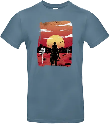 Way to Nowhere - red, redemption, cowboy, western, gaming, game, console, dd - Standard T-Shirt