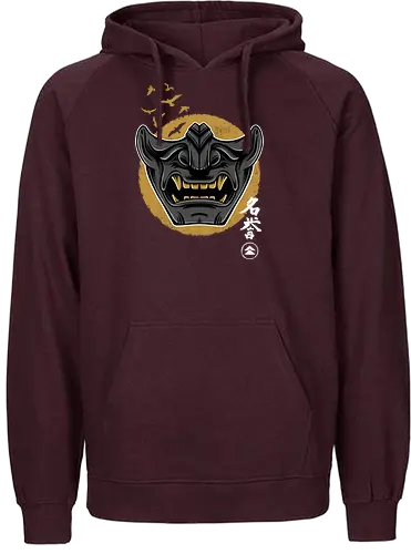 The way of the warrior - samurai, oni, oni mask, maske, japan, Japanese Art - Fairtrade Hoodie