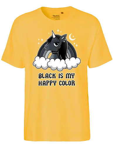 Black Unicorn - metal, black metal, pony, unicorn, einhorn - Fairtrade T-Shirt