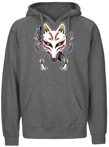 Kitsune tattoo - Kitsunen, japan, nippon, art, fox, fuchs, tattoo - Fairtrade Hoodie