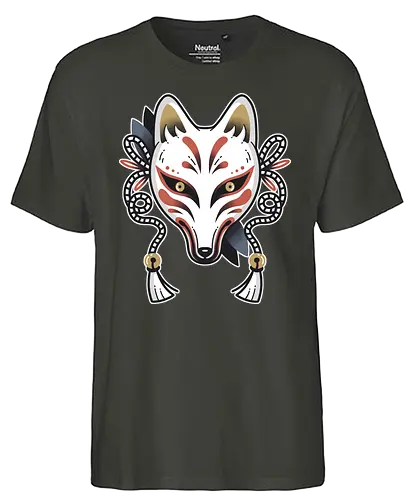 Kitsune tattoo - Kitsunen, japan, nippon, art, fox, fuchs, tattoo - Fairtrade T-Shirt