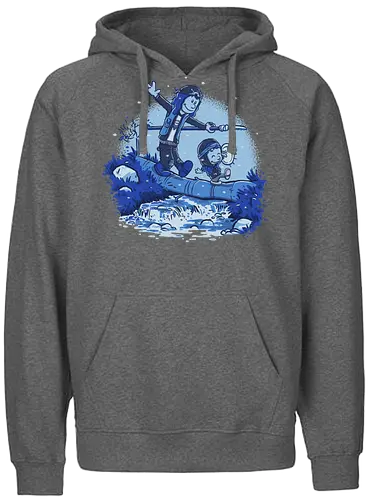 Eddie and Dustin battle - stranger, Eddie, dustin, calvin, mashup, Upside down - Fairtrade Hoodie
