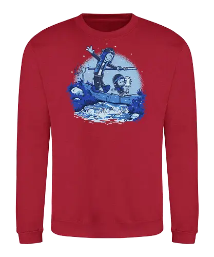 Eddie and Dustin battle - stranger, Eddie, dustin, calvin, mashup, Upside down - Sweatshirt