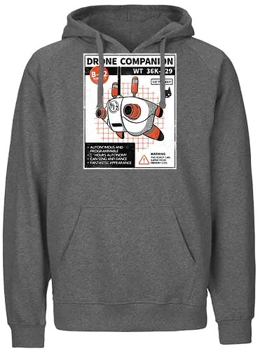 Drone companion - stray, cat, robot, drone, game, gaming, katze - Fairtrade Hoodie