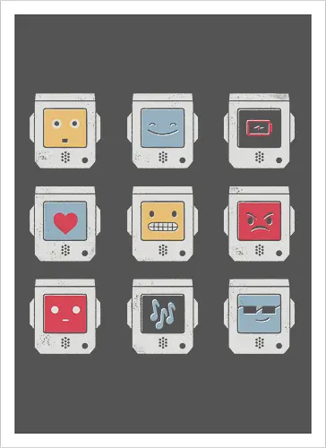 Robotic emojis