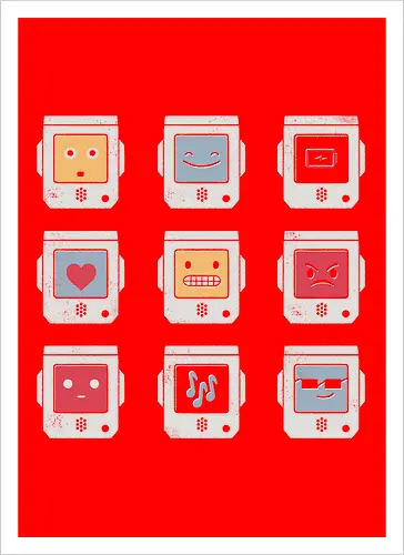 Robotic emojis