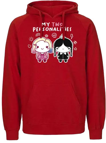 Two personalities - raven, goth, dark, personality, weComiconsoleday - Fairtrade Hoodie
