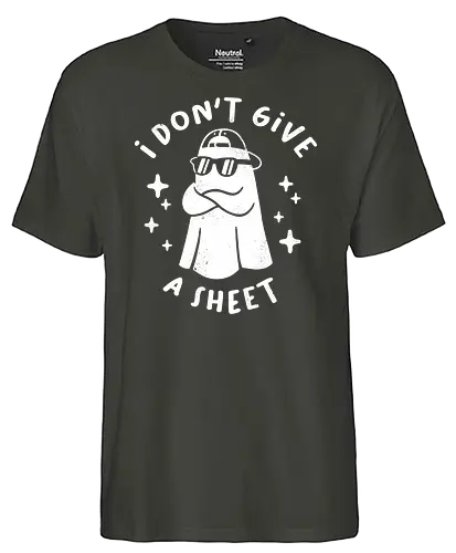 Don't give a sheet - ghost, geist, halloween, idgaf - Fairtrade T-Shirt