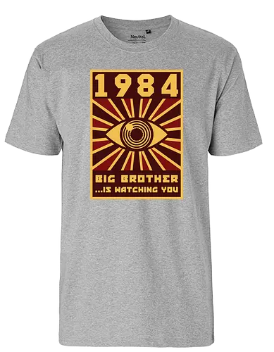 Big Brother - 1984, george orwell, big brother, dystopia, surveillance - Fairtrade T-Shirt