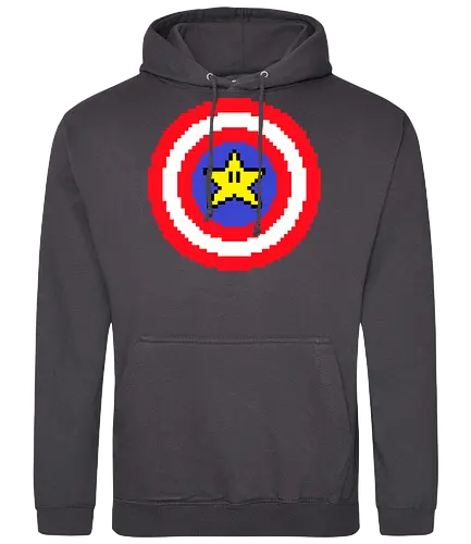 Captain Pixel - mcu, fun, mario, mashup - Standard Hoodie