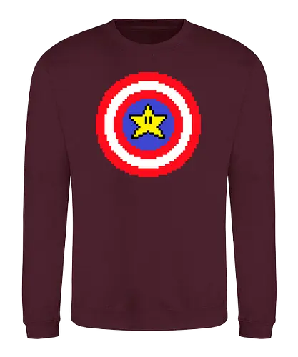 Captain Pixel - mcu, fun, mario, mashup - Sweatshirt