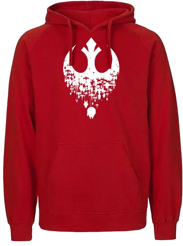 Fractured Rebellion - rebellion, rebel alliance, x-wing, a-wing, b-wing, y-wing, sci fi, science fiction, nerd, space opera, film, serie - Fairtrade Hoodie