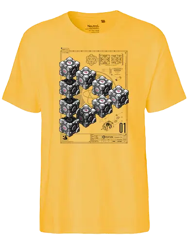 Impossible Companion - valve, portal, portal 2, companion cube - Fairtrade T-Shirt