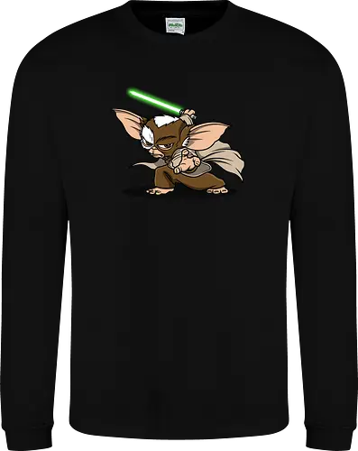 Master Mogwai - mogwai, gremlins, Alien, mashup, lightsaber, master - Sweatshirt