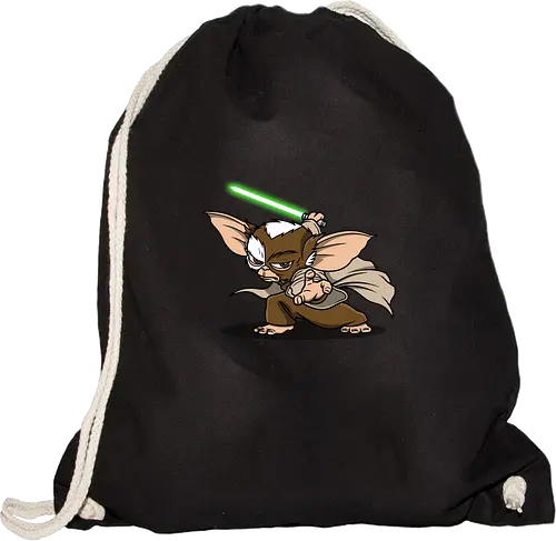Master Mogwai - mogwai, gremlins, Alien, mashup, lightsaber, master - Gymsack