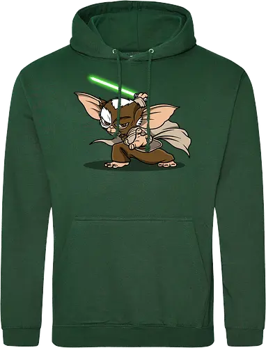 Master Mogwai - mogwai, gremlins, Alien, mashup, lightsaber, master - Standard Hoodie
