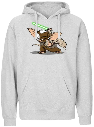 Master Mogwai - mogwai, gremlins, Alien, mashup, lightsaber, master - Fairtrade Hoodie