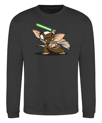 Master Mogwai - mogwai, gremlins, Alien, mashup, lightsaber, master - Sweatshirt
