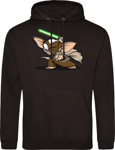 Master Mogwai - mogwai, gremlins, Alien, mashup, lightsaber, master - Standard Hoodie