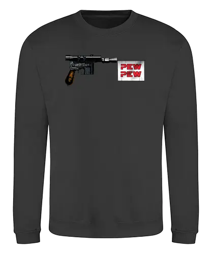 Pew Pew Gun - pewpewpew, pew pew, sci fi, science fiction, nerd, space opera, film, serie, gun, blaster - Sweatshirt