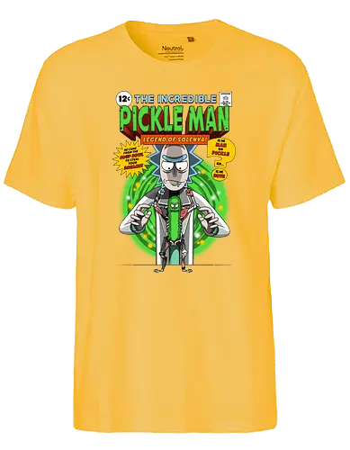 Pickleman - pickle rick, pickle, adult, cartoon, trickfilm, zeichentrick - Fairtrade T-Shirt